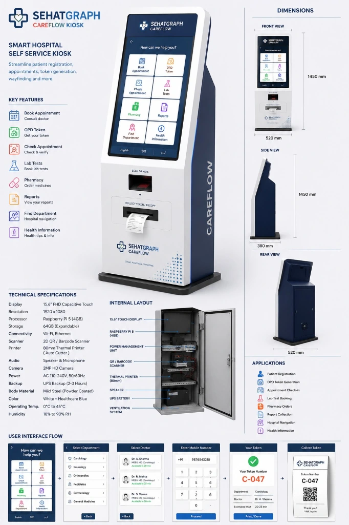 SehatGraph CareFlow Kiosk Specifications and UI Flow